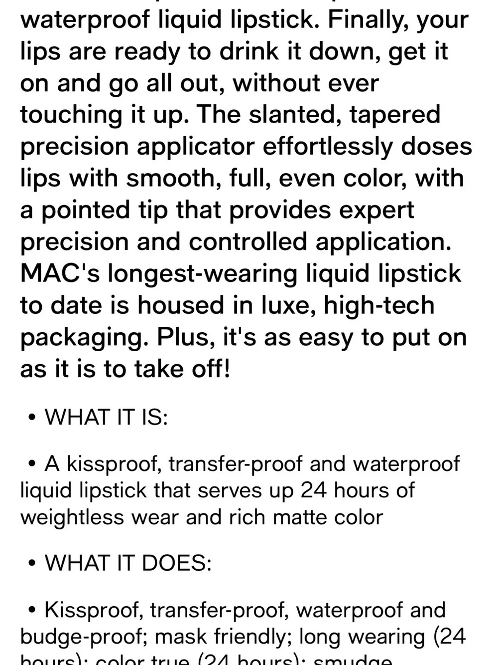 MAC Cosmetics new no